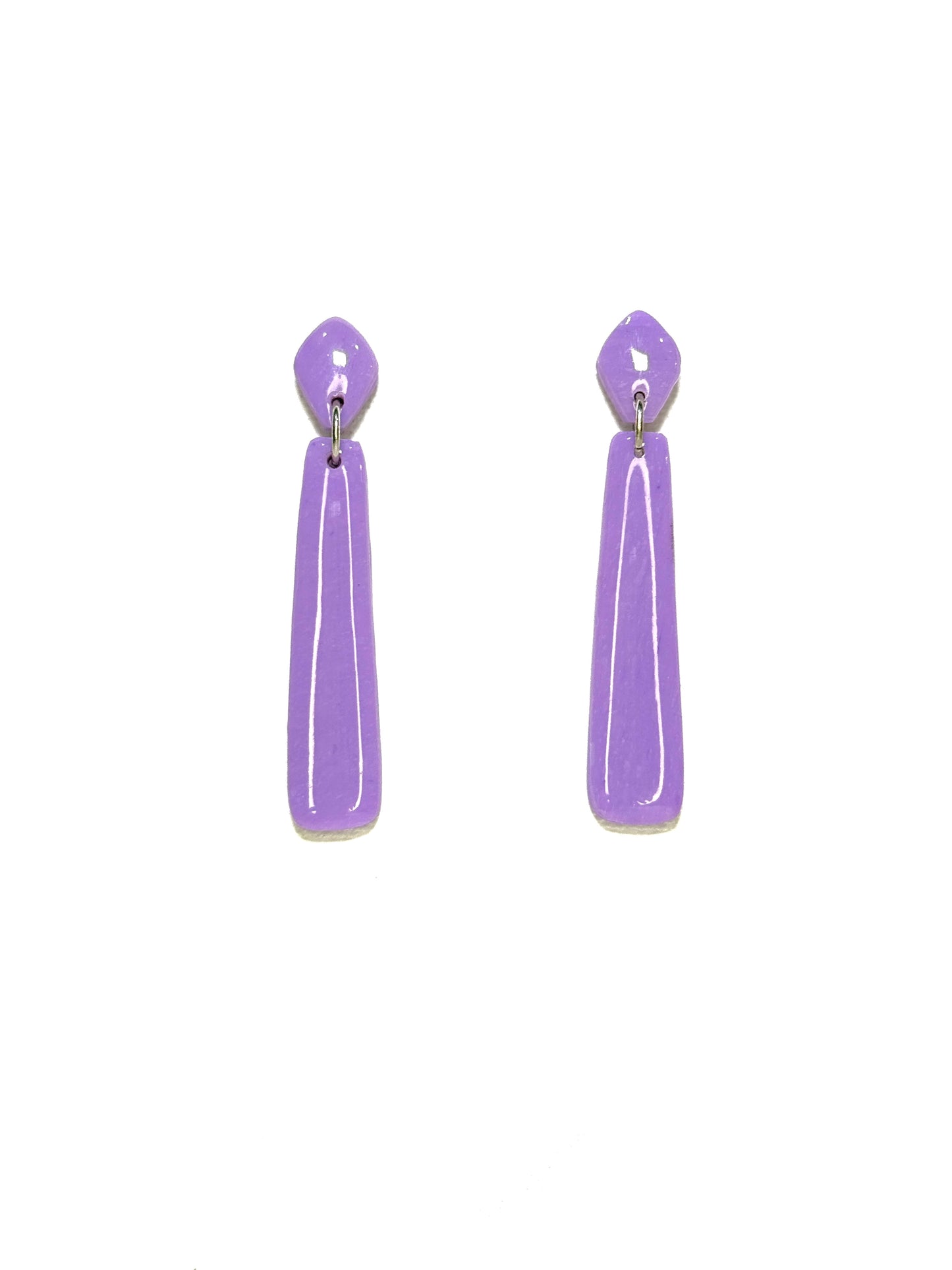 Spring Lilac Clay Earrings