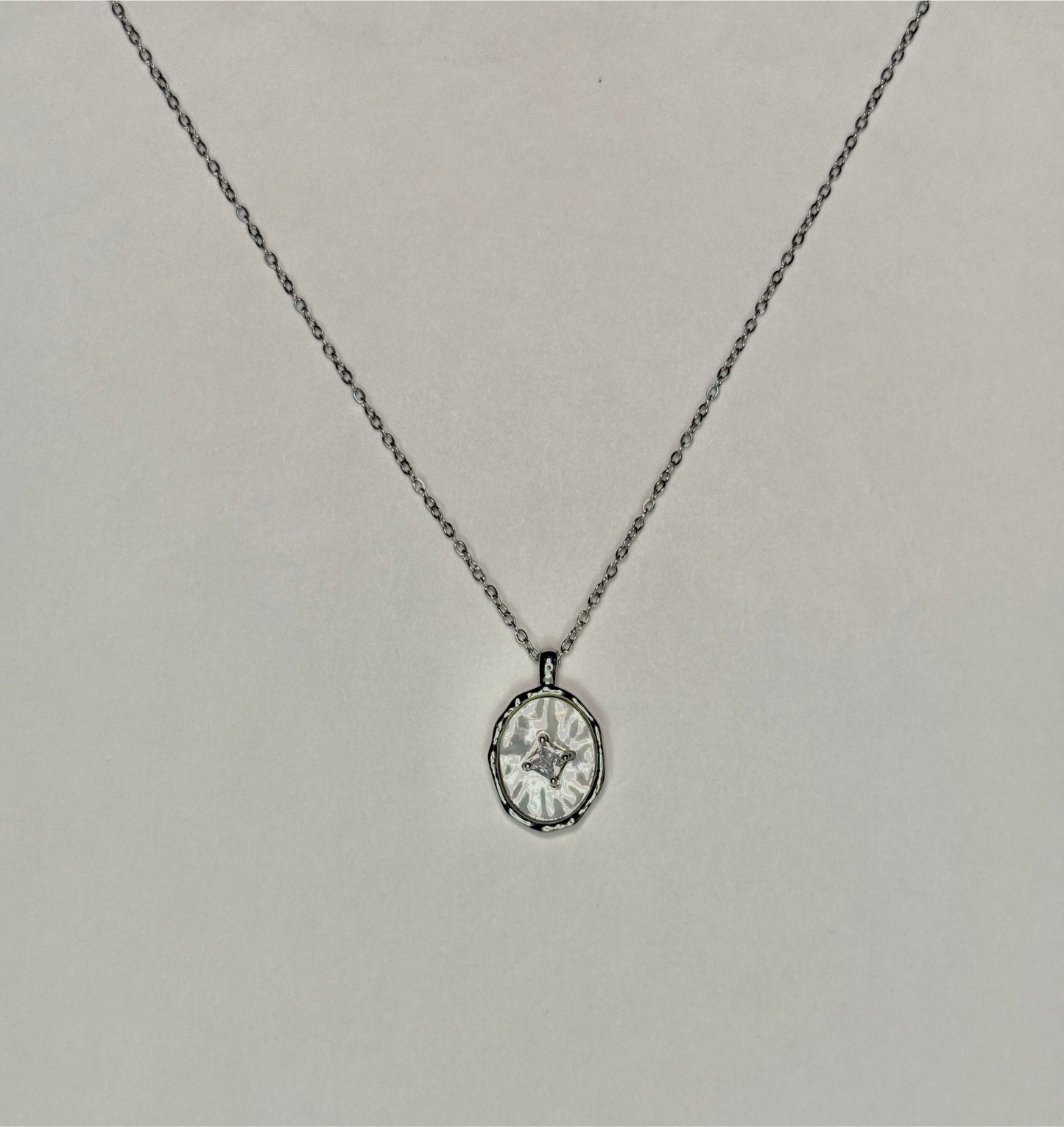 Golden Halo Mother of Pearl Necklace