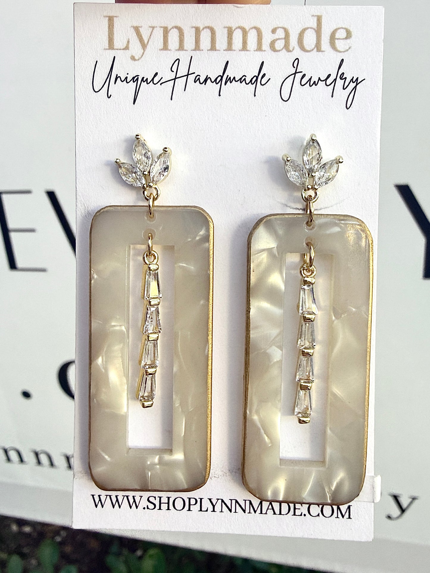 Crystal Cascade Pillars Earrings