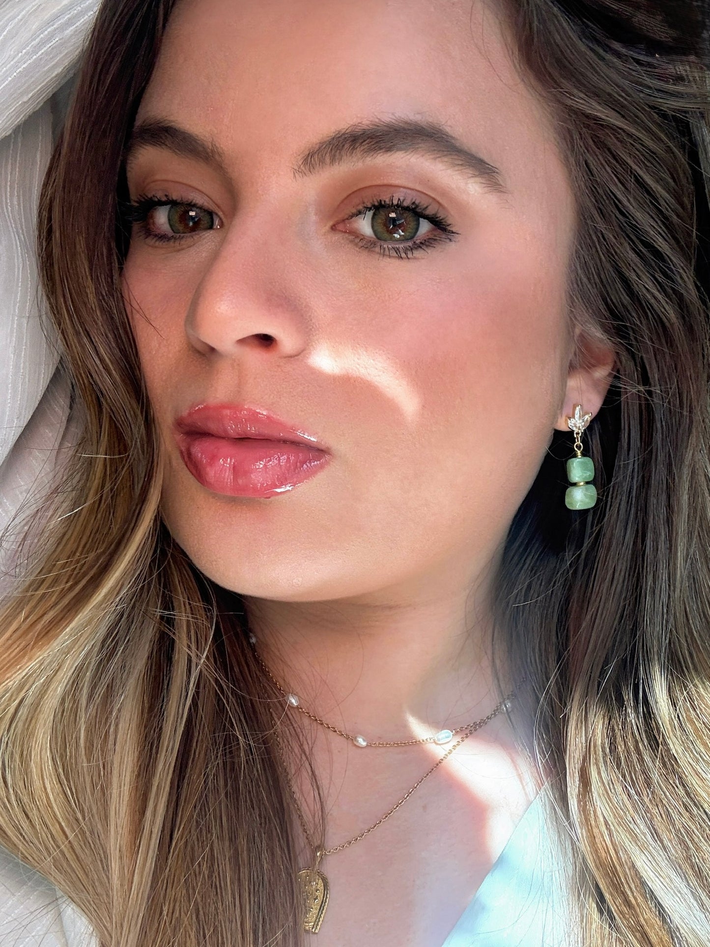 Mini Gemstone Earrings (three color options)