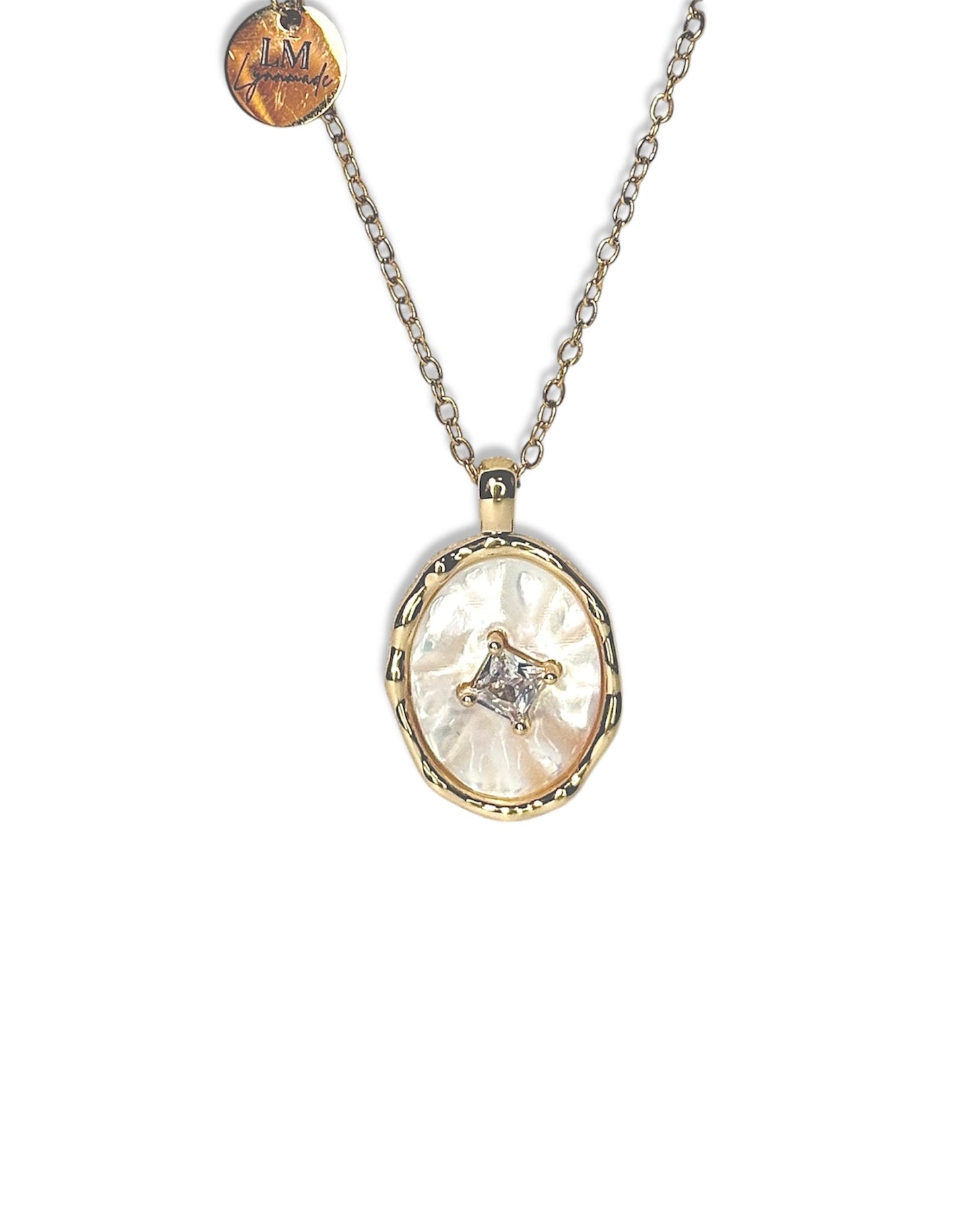 Golden Halo Mother of Pearl Necklace