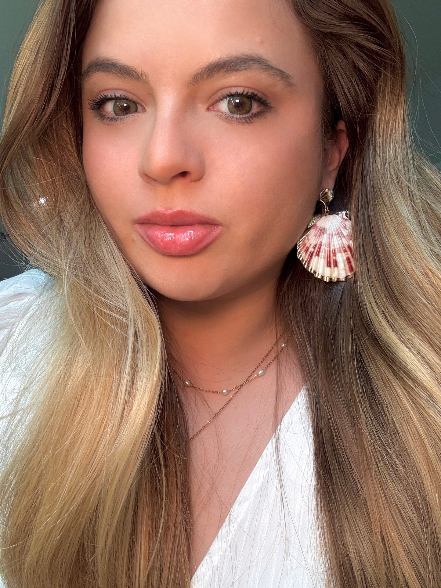 Large Statement Seashell Earrings