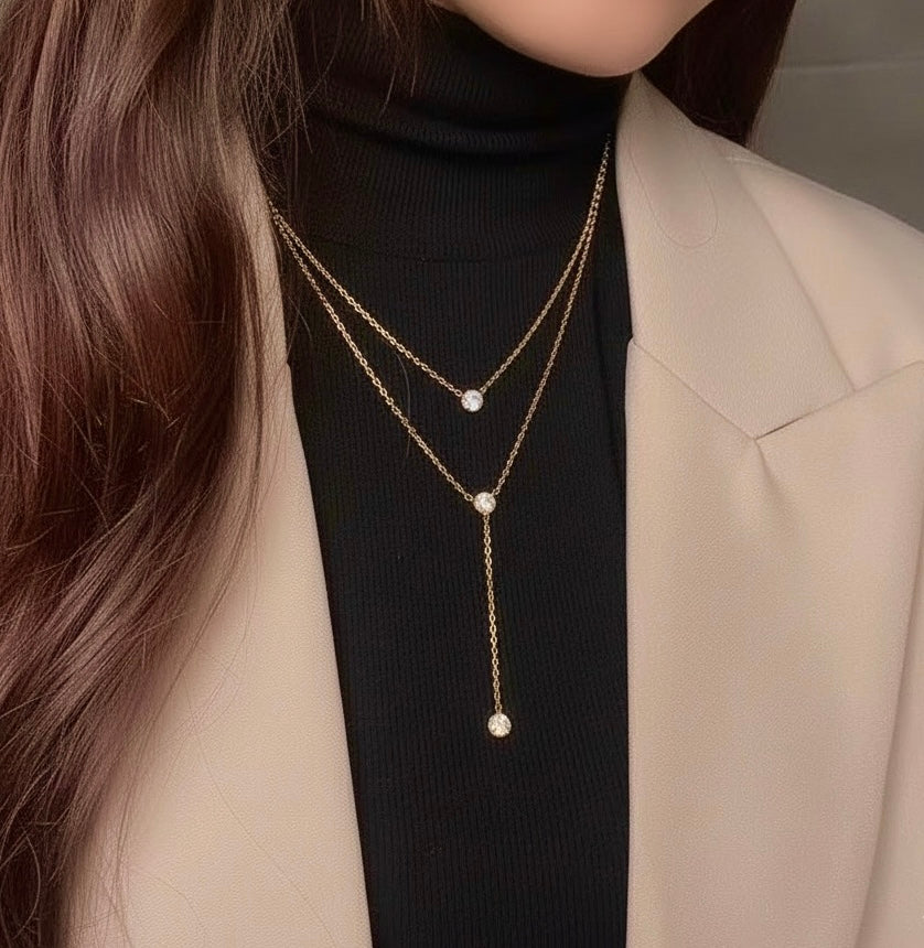 Crystal Lariat Necklace