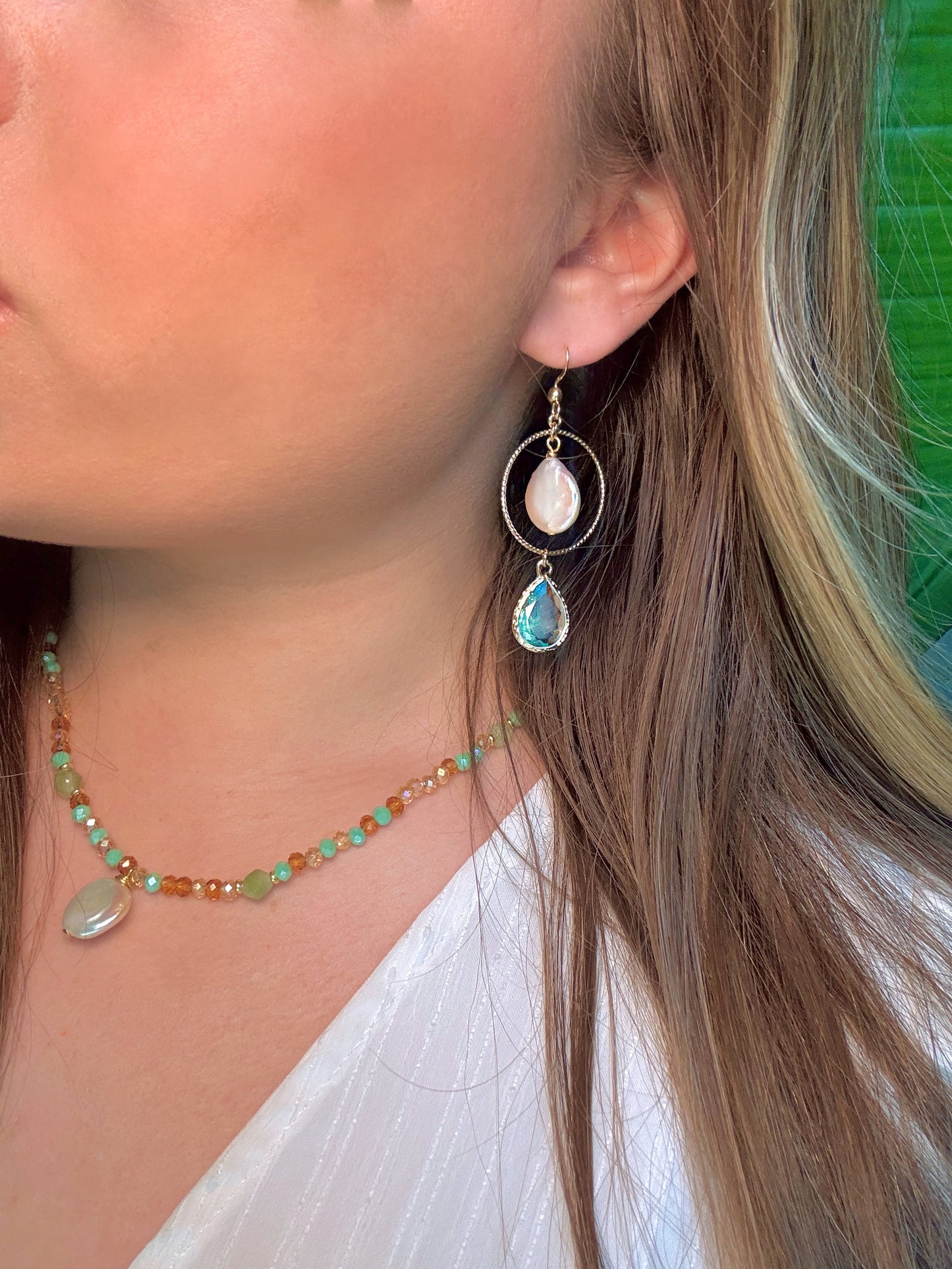 Ocean Pearl Cascade Earrings