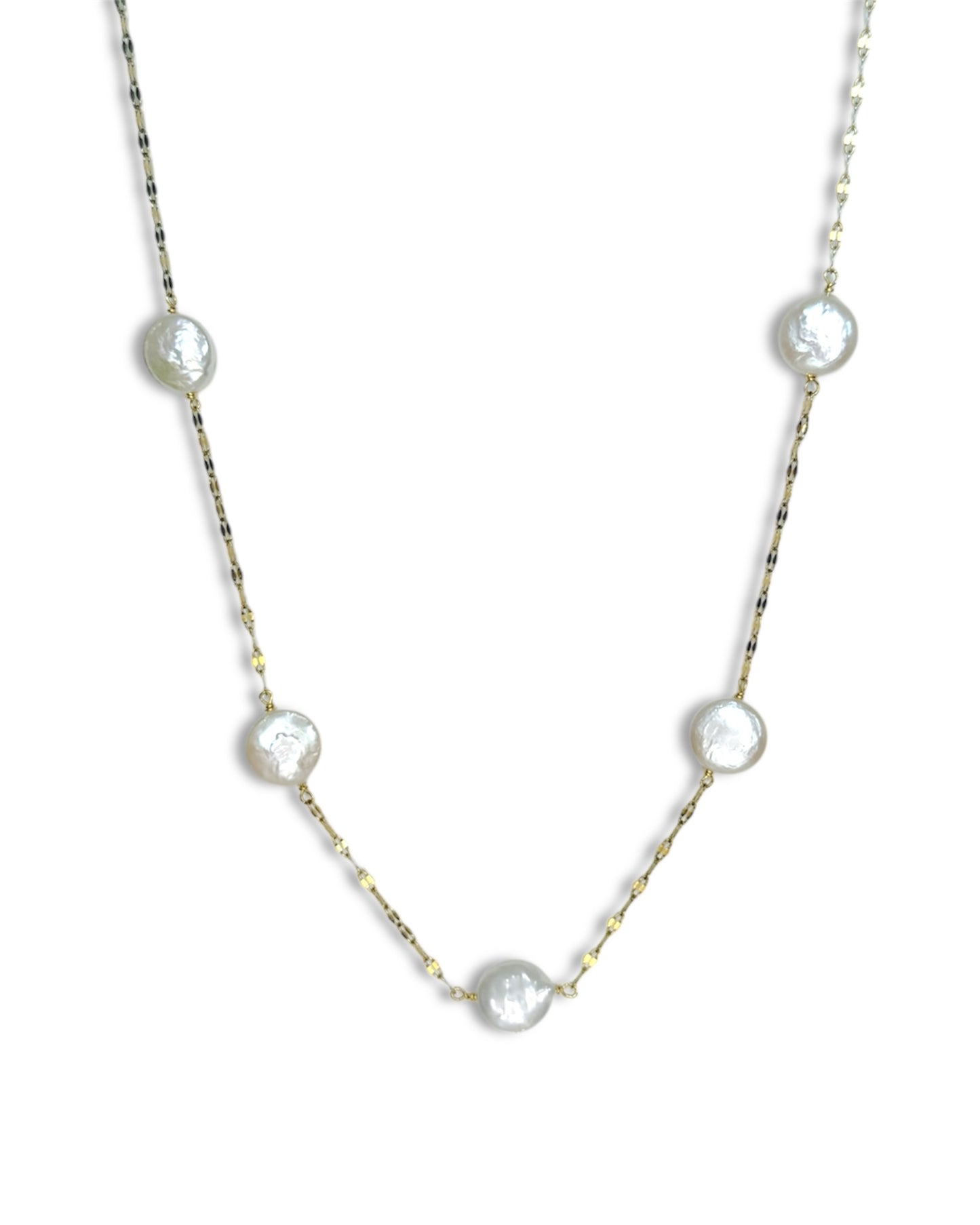 Freshwater Multiple Coin Pearl Necklace