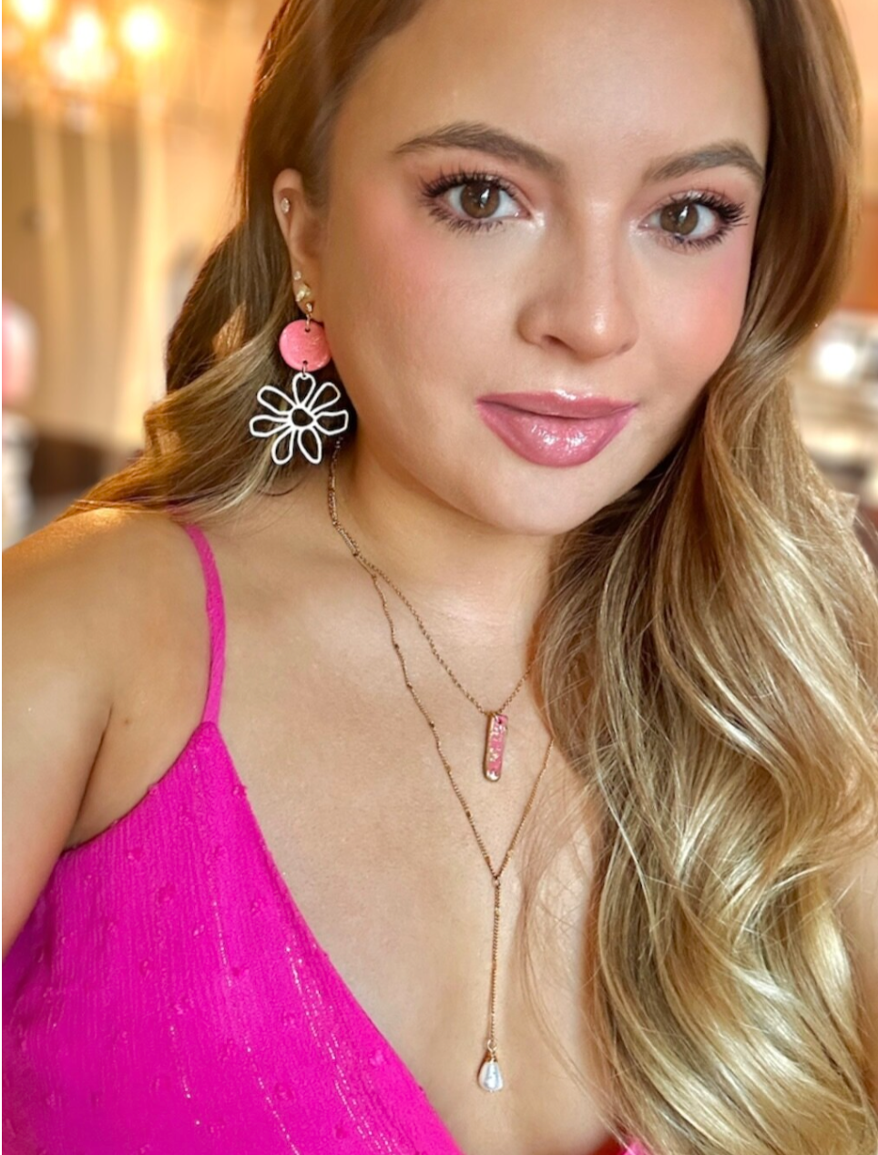 Pink Summer Shimmer Earrings