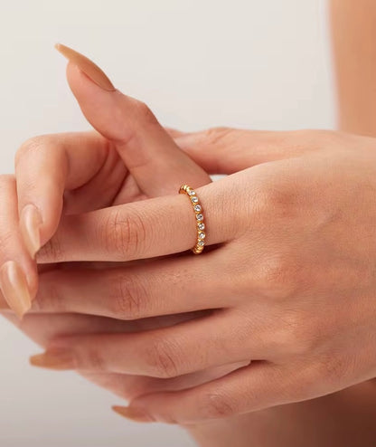 Radiant Bead Crystal Ring