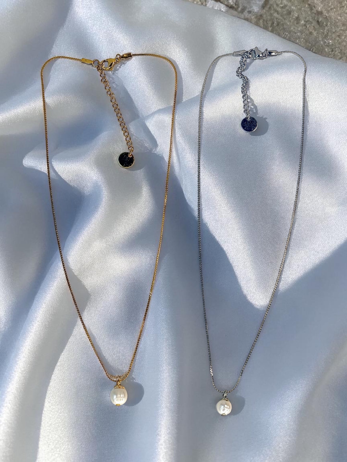 Dainty Real Pearl Drop Necklace