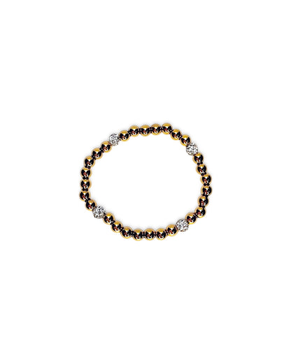 Golden Steel Bead Bracelet