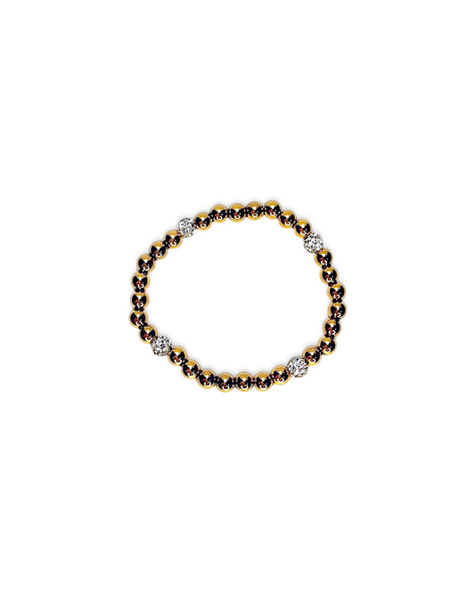 Golden Steel Bead Bracelet