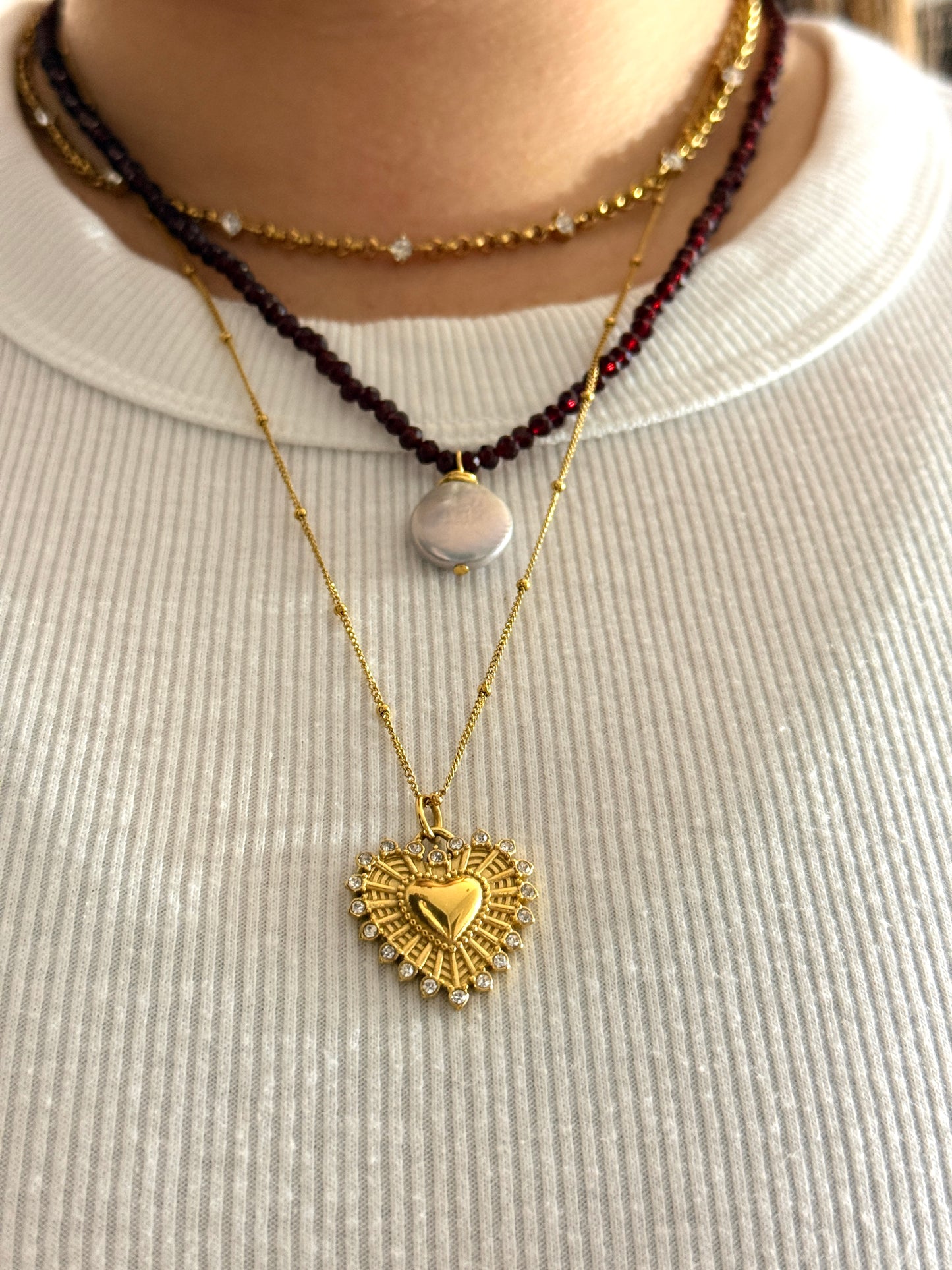 Golden Heart Radiance Necklace
