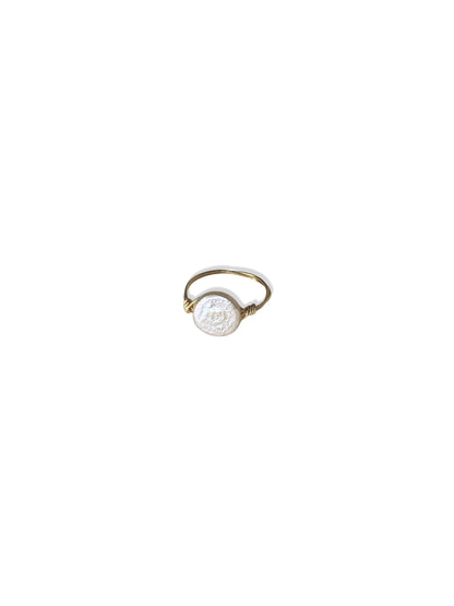 Coin Pearl Wrap Ring
