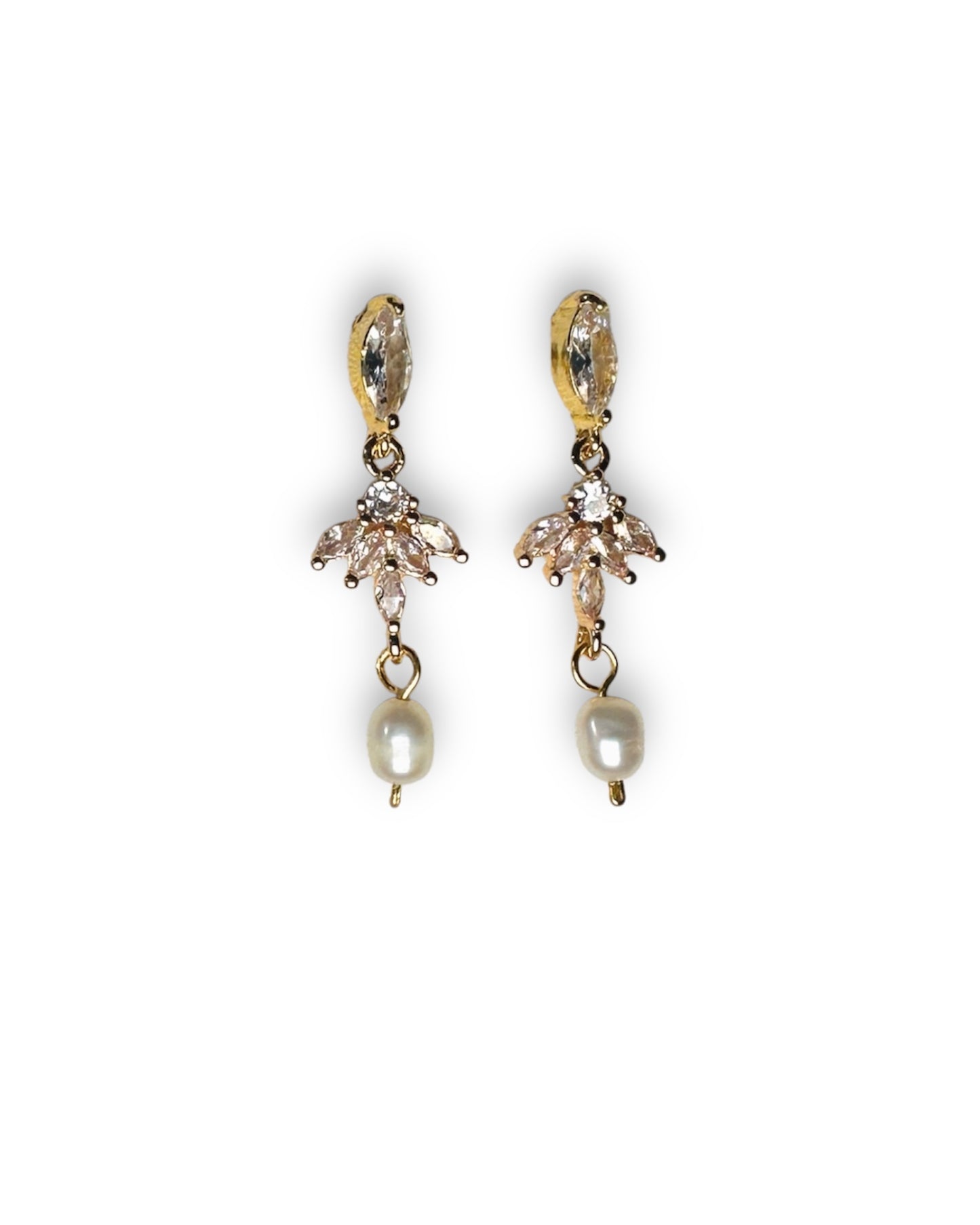 Crystal Charmed Pearl Drops