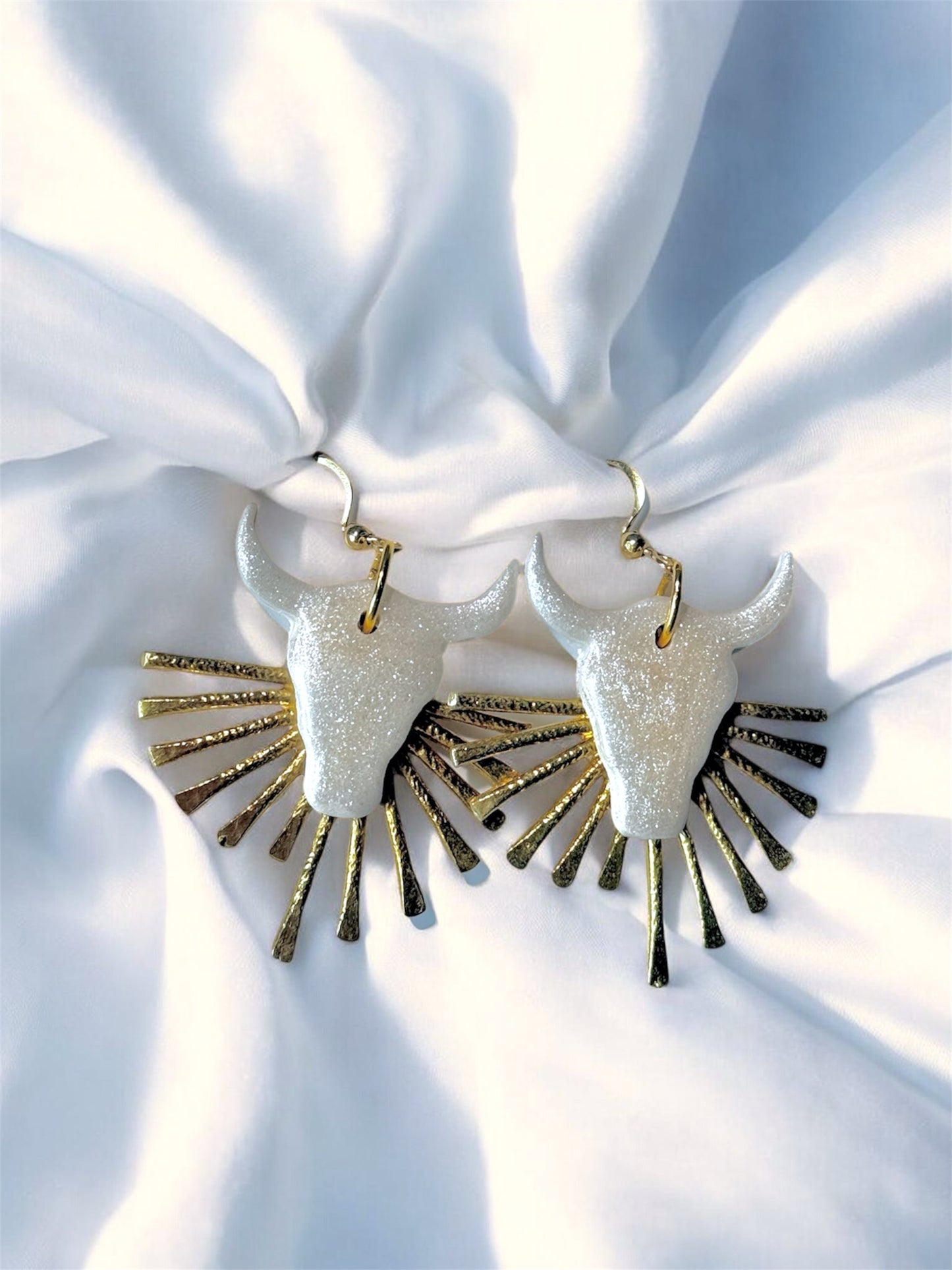 Starlit Longhorn Statement Earrings