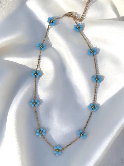 Turquoise Flower Necklace