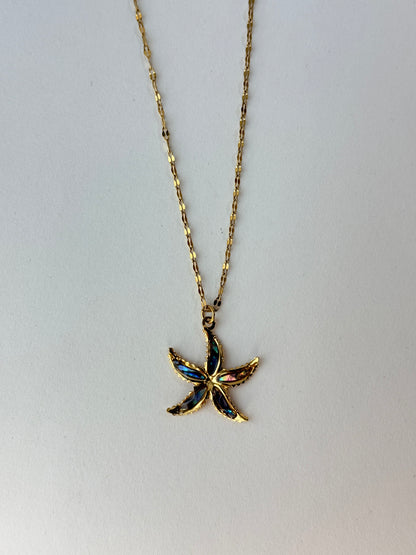 Abalone Starfish Waterproof Necklace