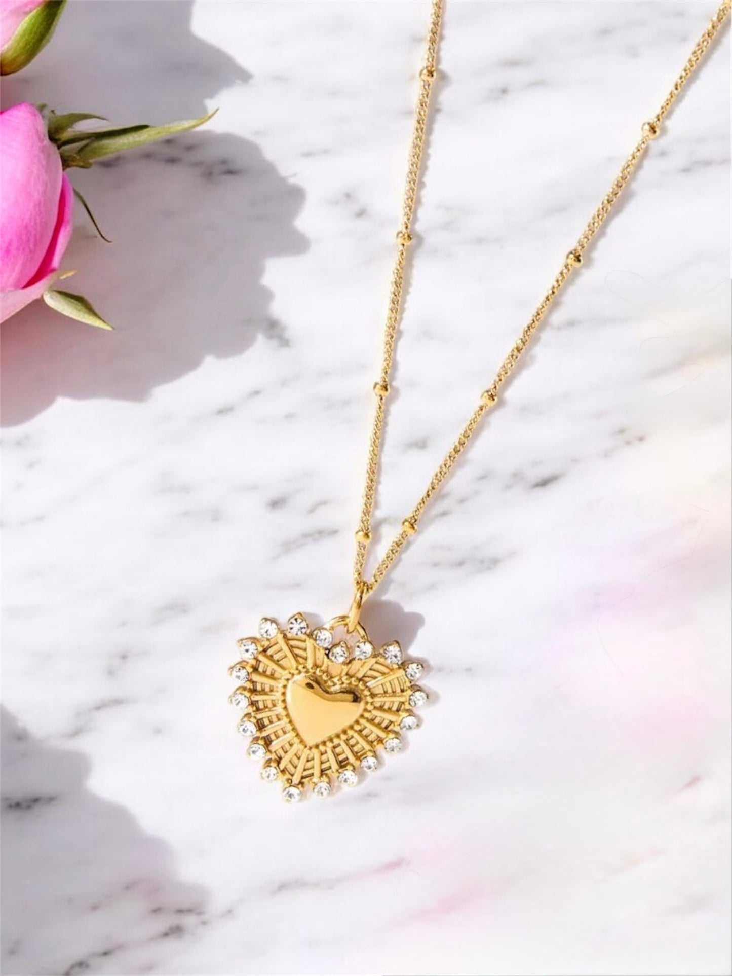 Golden Heart Radiance Necklace