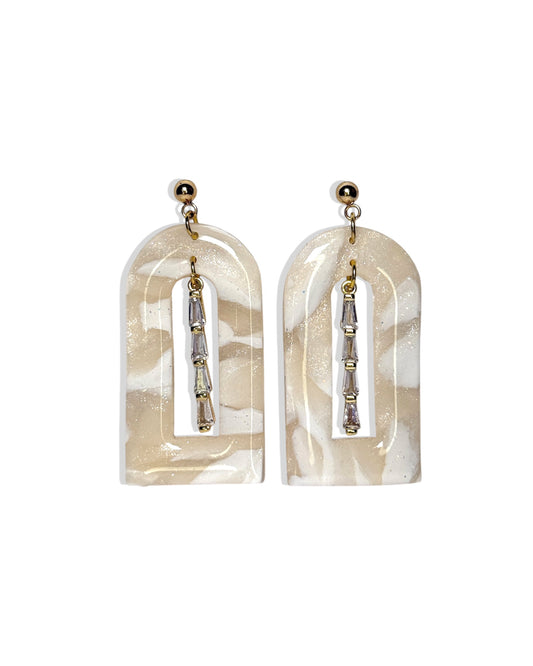 Crystal Window Arch Earrings
