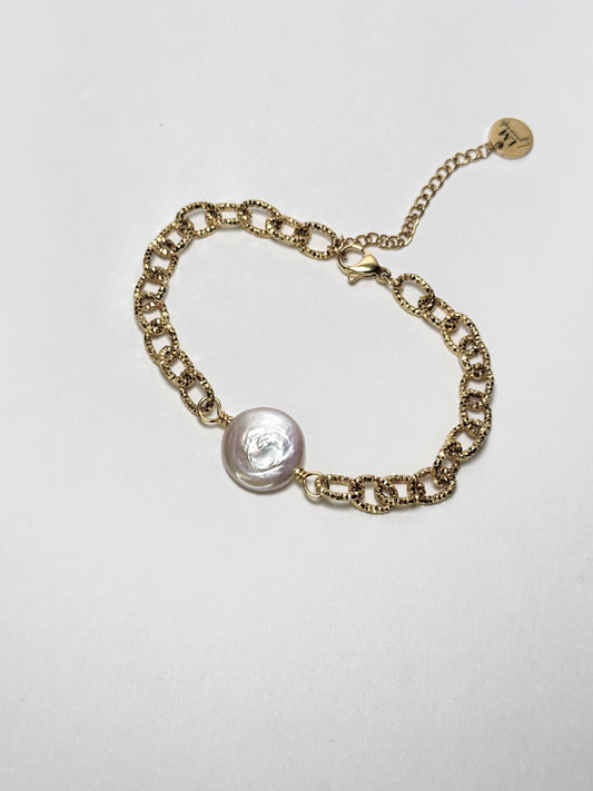Glimmer Coin Pearl Bracelet