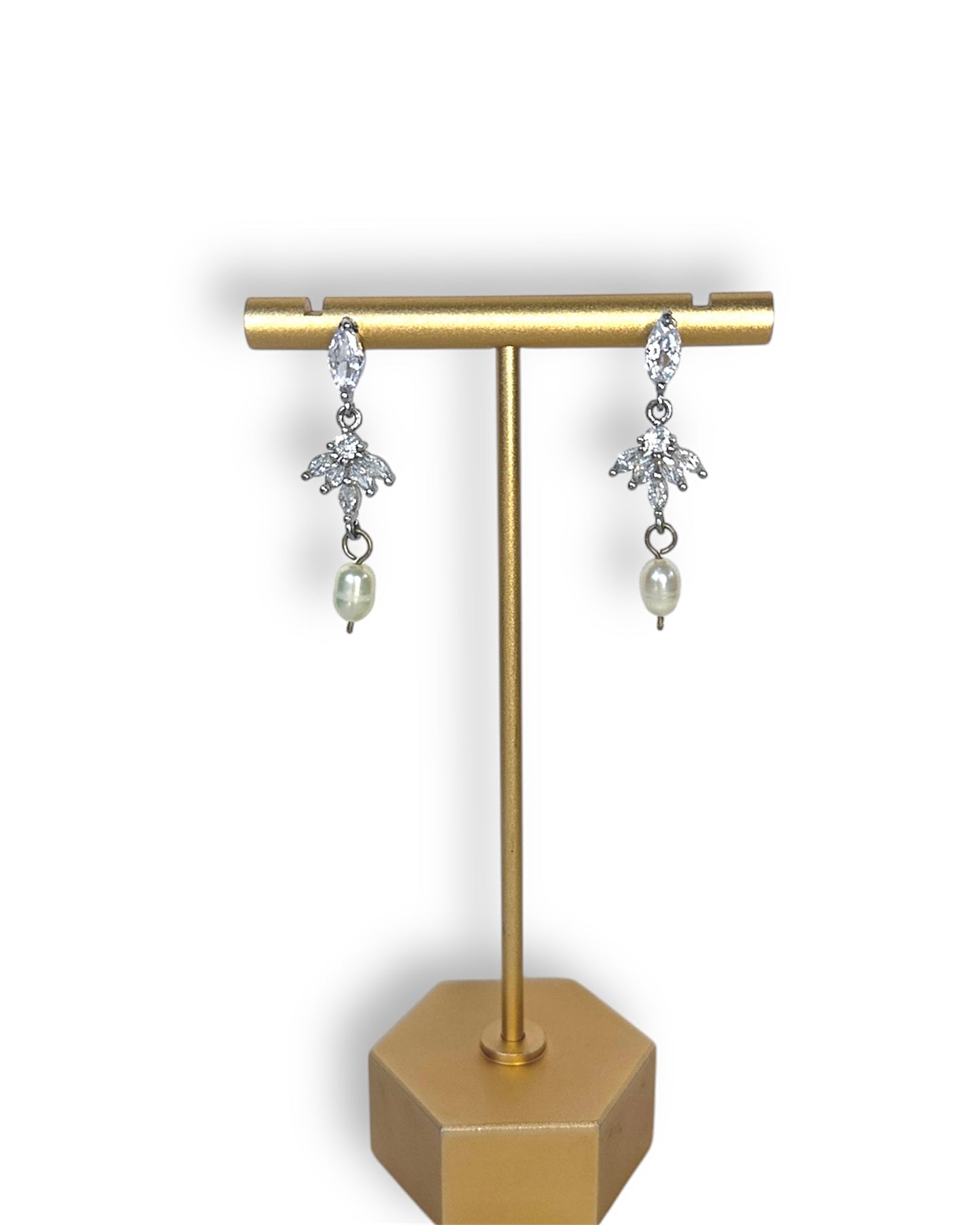 Crystal Charmed Pearl Drops