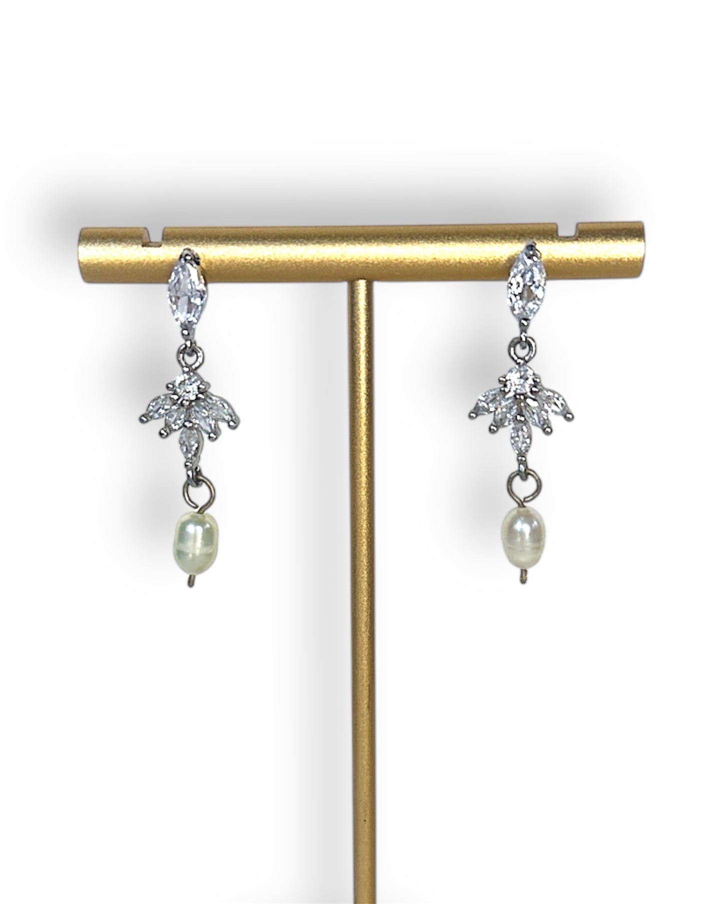 Crystal Charmed Pearl Drops