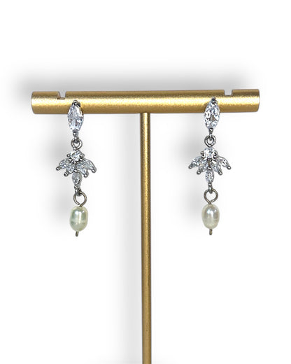 Crystal Charmed Pearl Drops
