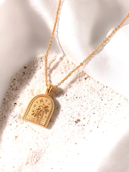 Golden Palm Oasis Necklace