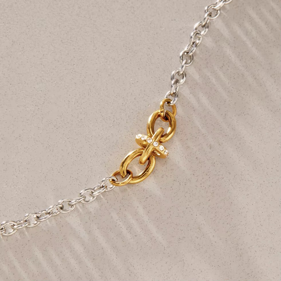 The Compass Two-Tone Link Bracelet
