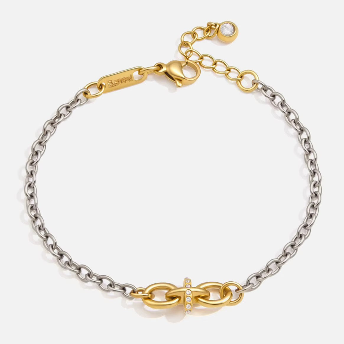 The Compass Two-Tone Link Bracelet