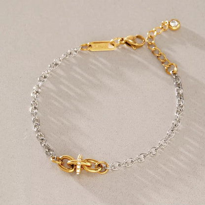 The Compass Two-Tone Link Bracelet