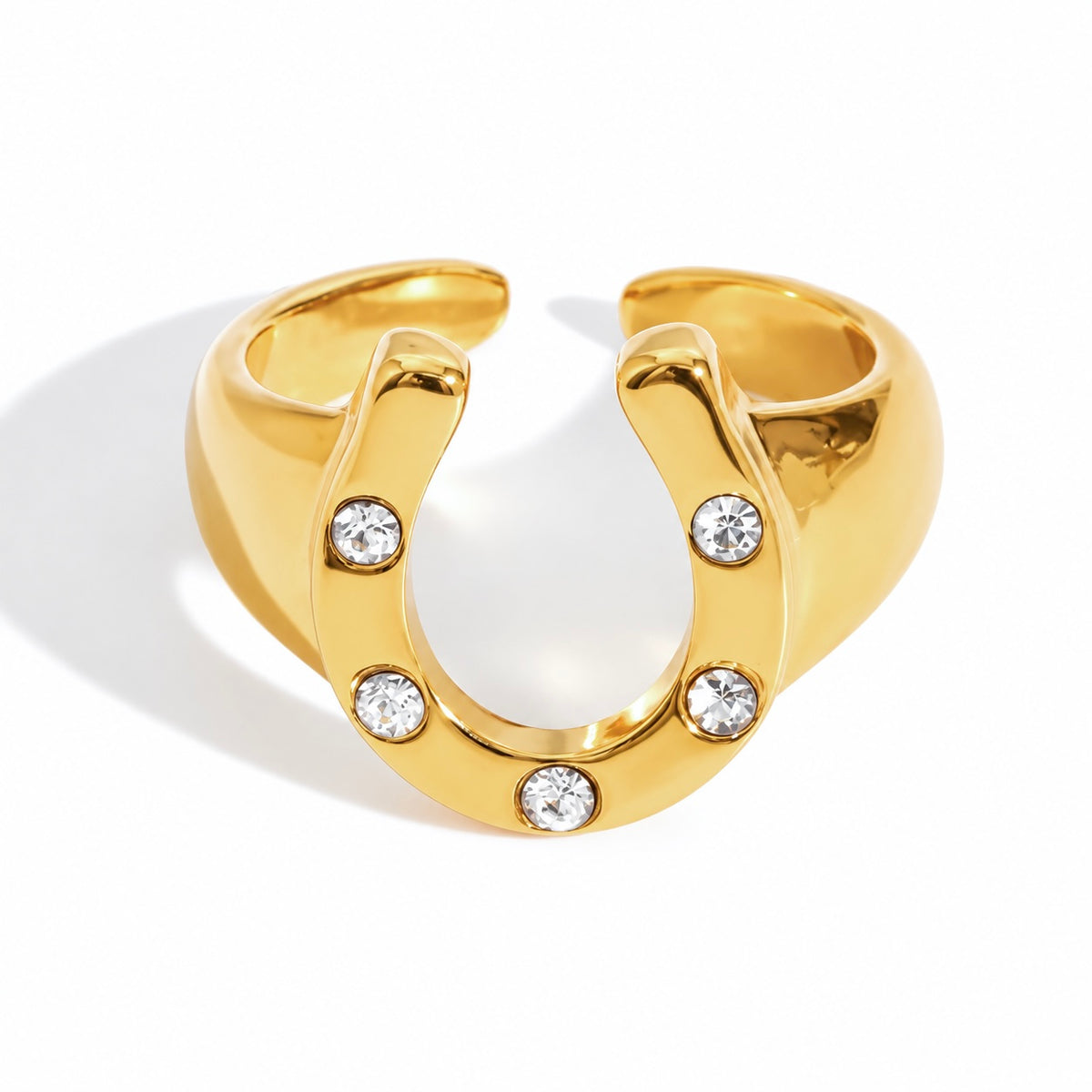 The Mother of Pearl Horseshoe U Ring