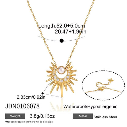 The Celestial Sunburst Disk Necklace