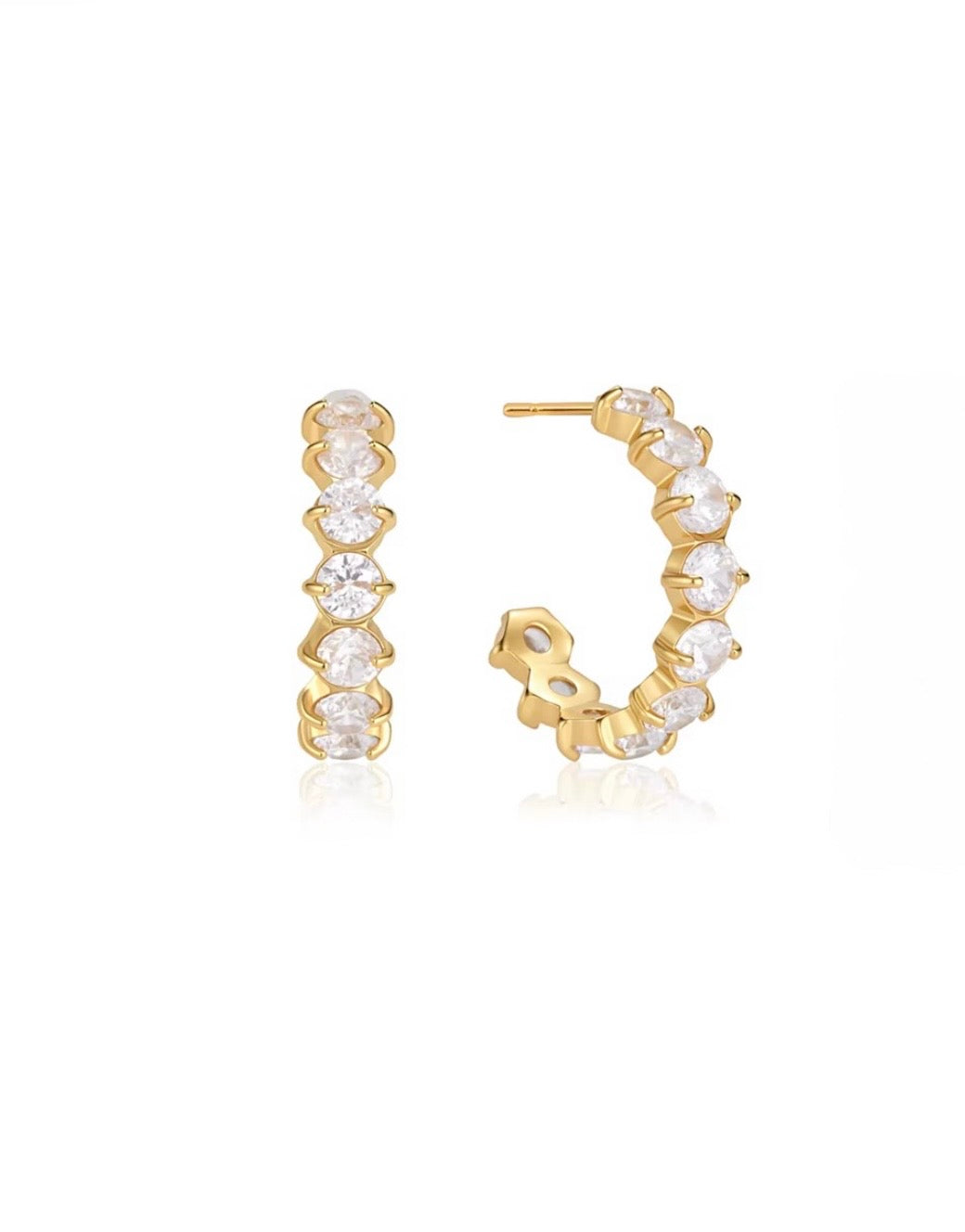 The Sunburst Oval C-Hoop Earrings