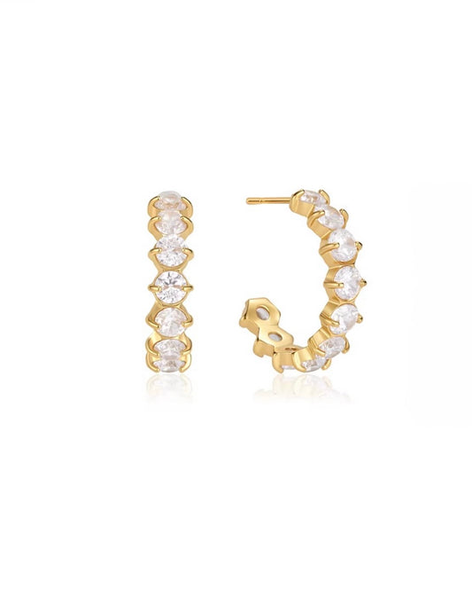 The Sunburst Oval C-Hoop Earrings
