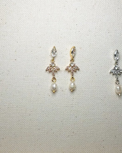 Crystal Charmed Pearl Drops